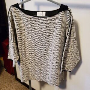 Chico's black and white sweater Size 3